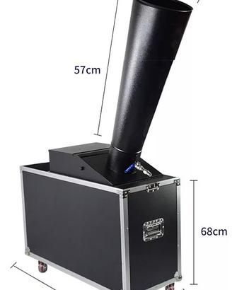 Cannone sparacoriandoli co2 con flight case