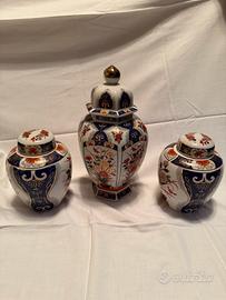 Set 3 Vasi Imari Giappone Ginger Jar Vintage