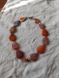 collana  di agata m uschiata 