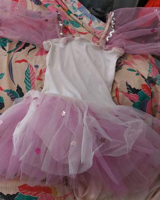 Tutu bambina lilla e bianco
