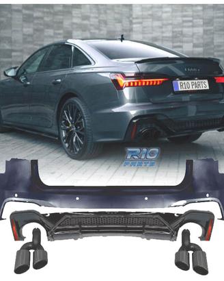 PARAURTI POSTERIORE AUDI A6 SEDAN 18-24 LOOK RS6 A