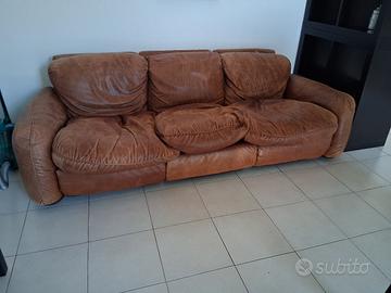 divano pelle 3 posti Busnelli