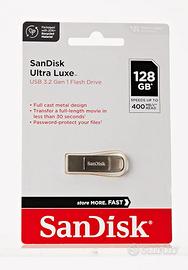 USB3.2 Sandisk UltraLuxe 128GB 400MB/s NUOVAE