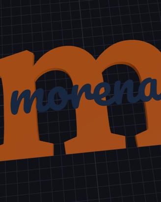 Lettera Iniziale Grande con Nome Personalizzato -