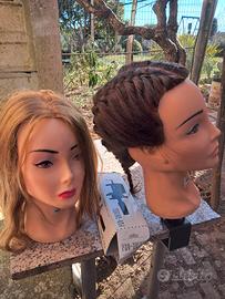  testine per hobby  capelli  veri