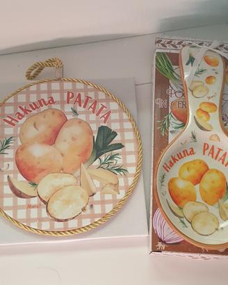 set poggiamestolo e sottopentola coordinati