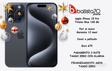 Apple iPhone 15 Pro Titanium Blue 128 Gb