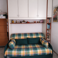 Armadio a ponte 210x50 cm con Libreria Laterale