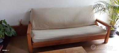 Divano Letto di 200 cm x 140 cm in legno di faggio
