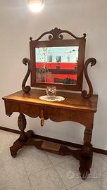 CONSOLLE ANTICA LUIGI FILIPPO NAPOLI NOCE META 800
