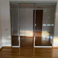 VETRATA/PARETE DIVISORIA IN VETRO E LEGNO