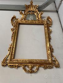 Specchiera Barocco in foglia Oro