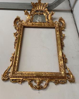 Specchiera Barocco in foglia Oro