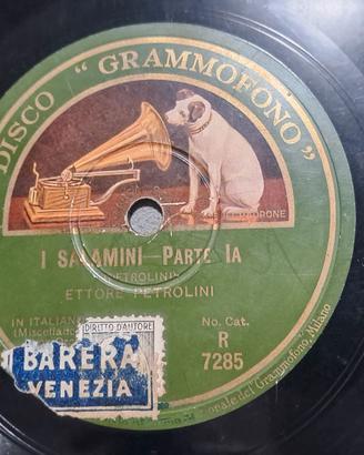 Disco Grammofono 78 giri R 7285 del 1927 Petrolini