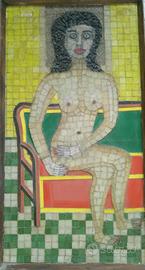 Mosaico mosaici in vetro Nudo di Donna seduta