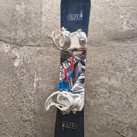 Gnu Carbon Credit 153 cm Snowboard +Attacchi Drake