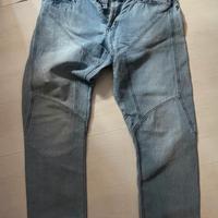 Jeans uomo celesti Carlo Chionna W40 lino