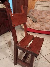 6 sedie in legno massiccio 