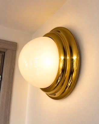 Lampada grande vintage ottone Jugendstil