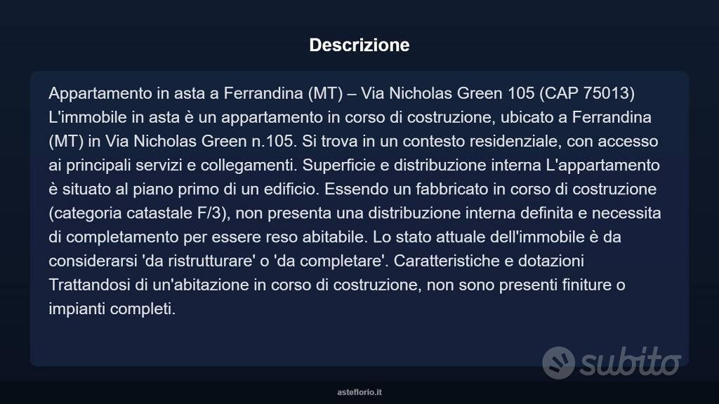 Appartamento – Ferrandina, Rione Santa Maria, Matera - Vista 2