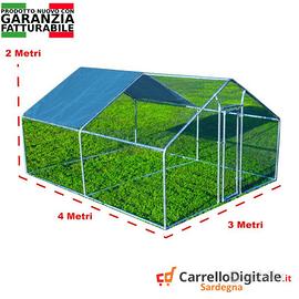 Recinto per Polli 3x4m x 2mH-12mq - azzurro