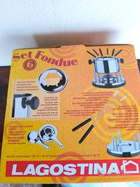 Set per fonduta e scottatore a fiamma per cucina