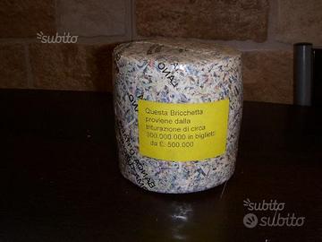 Bricchetta Banconote LIRA triturati Banca d'Italia