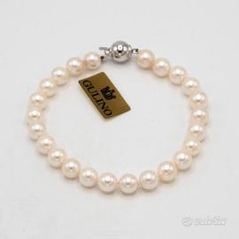 Bracciale HOSHI perle chiusura oro bianco As.33