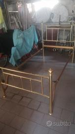 Letto ad una piazza e mezzo - verniciato oro