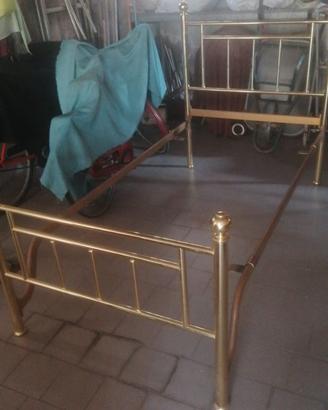 Letto ad una piazza e mezzo - verniciato oro