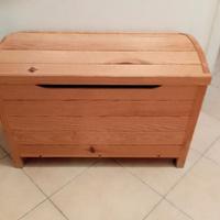 BAULE CASSAPANCA CONTENITORE IN LEGNO MASSELLO PO