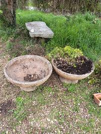 Vasi in cemento per fiori e piante 80cm diametro.