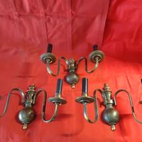 Applique lampade anni '40 in ottone puro