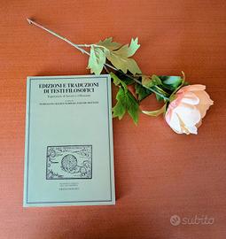 Libro "Edizioni e traduzioni di testi filosofici"
