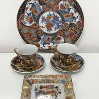 Antico set asiatico-orientale in porcellana