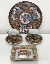 Antico set asiatico-orientale in porcellana