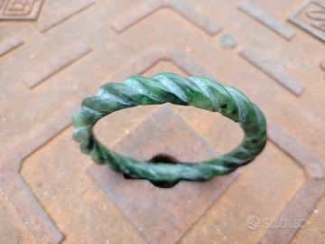 Bracciale vintage donna giada verde torchon