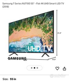 Smart tv 4k samsung 55” serie 7 nu7100