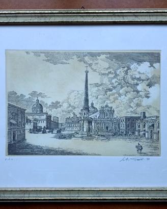 Antichissimo quadro della Piazza Duomo di Catania