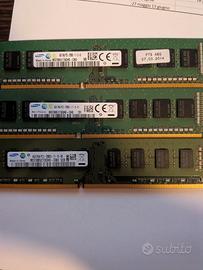 Ram PC3 12000U  4gb. x3