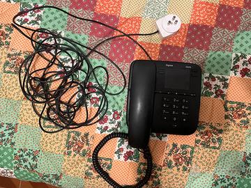 Telefono fisso nero nuovo