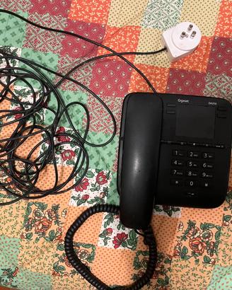 Telefono fisso nero nuovo