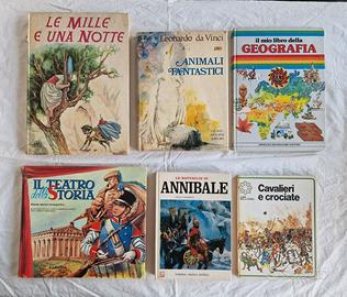 6 libri illustrati: fiabe, storia, geografia