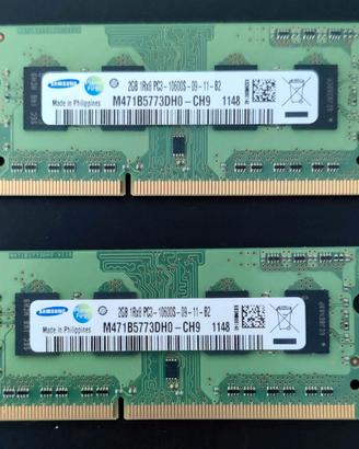 Ram Samsung 2GB 1Rx8 PC3-10600S-09-11-B2