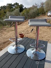 Coppia SGABELLI  Grigio cromati