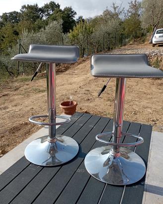 Coppia SGABELLI  Grigio cromati