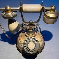 Telefono vintage d’epoca telcer placcato oro 18 k