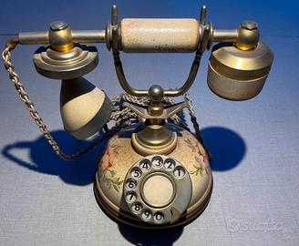 Telefono vintage d’epoca telcer placcato oro 18 k