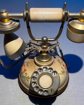 Telefono vintage d’epoca telcer placcato oro 18 k