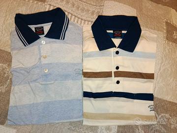 Lotto 2 PZ Paul Shark Polo Shirt Size L Large Uomo